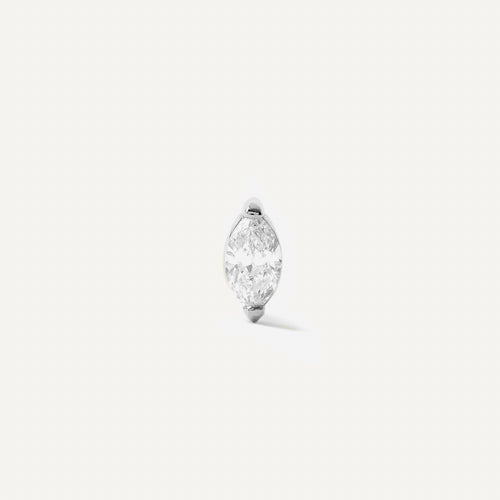 Piercing Mini Navete Ouro Branco