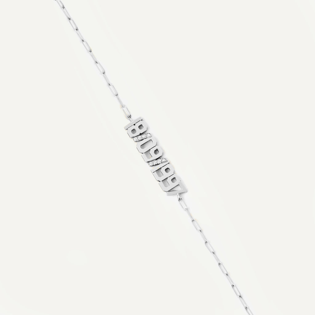 Pulseira Data Ouro Branco