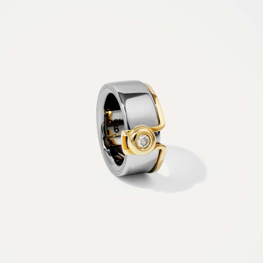 Oura Ring Jacket Ponto de Luz Ouro Amarelo