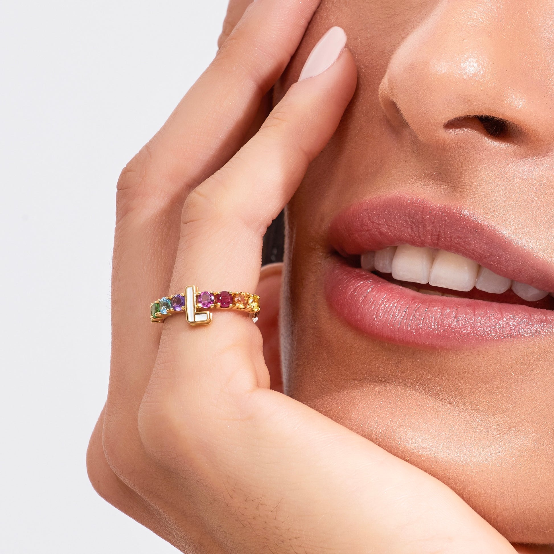 Meia Aliança Poppy Colorida Ouro Amarelo