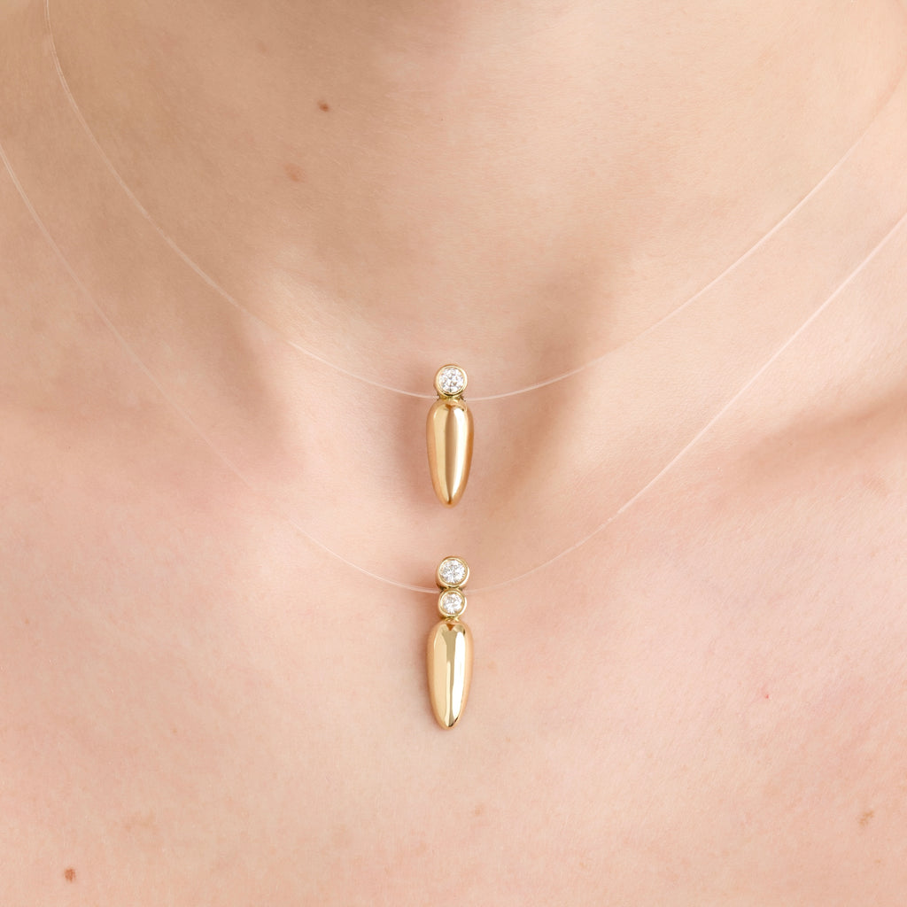 Colar Nylon Bubble Ouro Amarelo