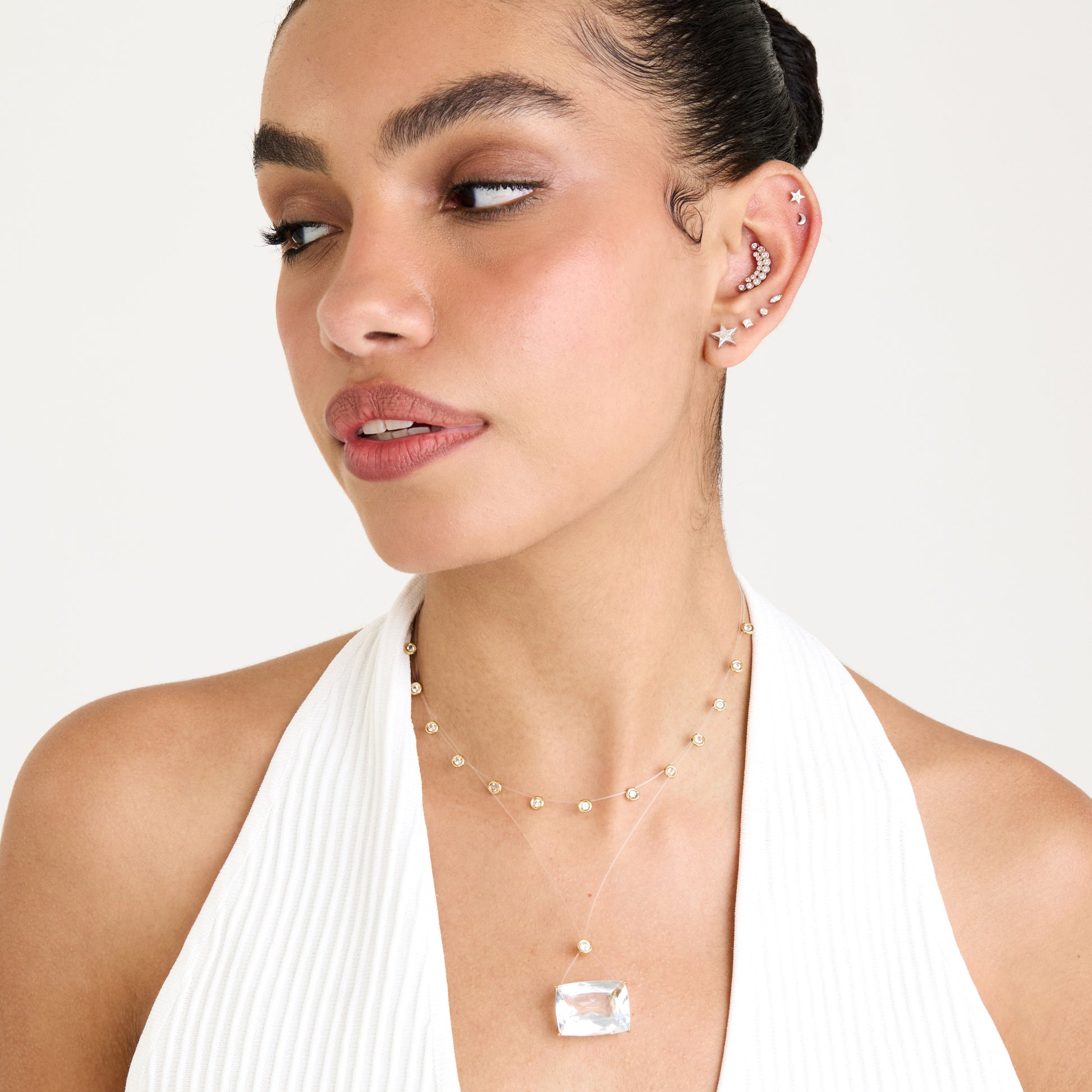 Colar Cushion Tie Ouro Branco