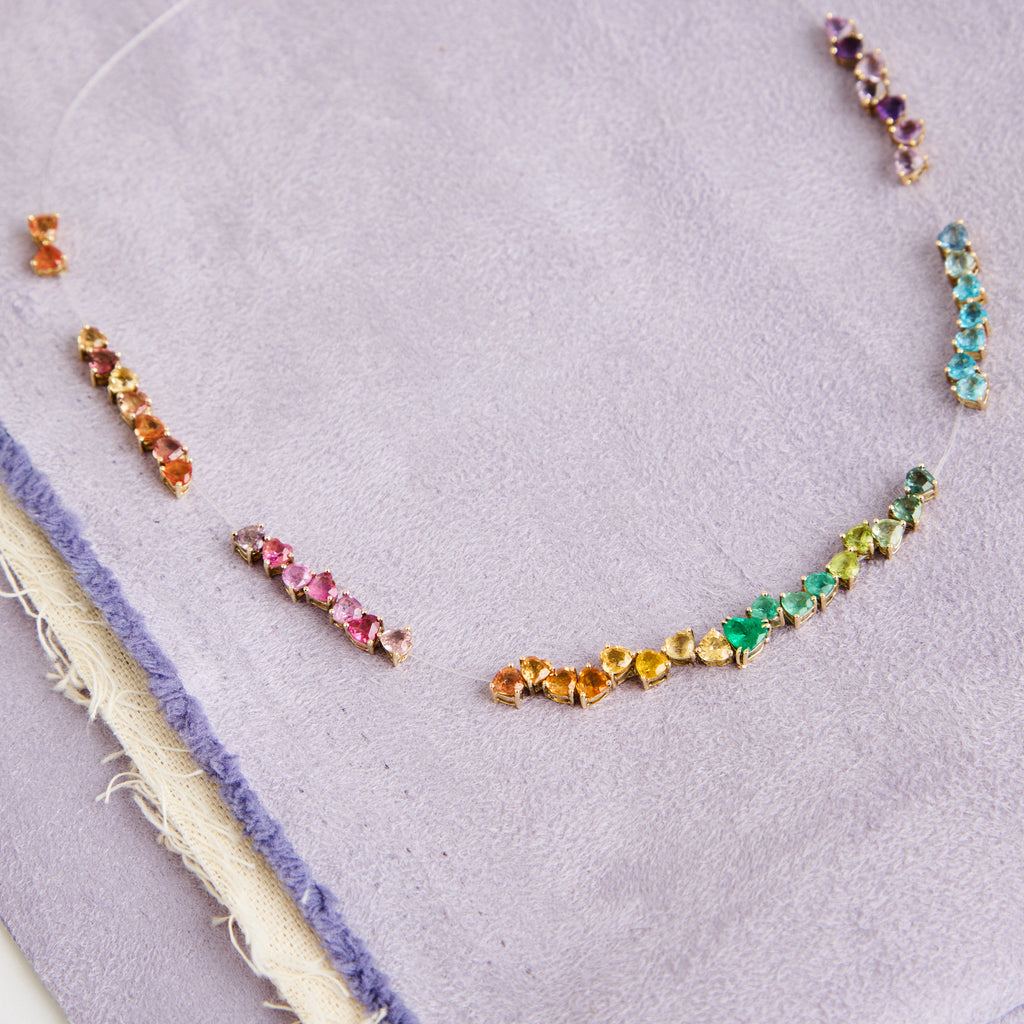 Colar Floating Hearts