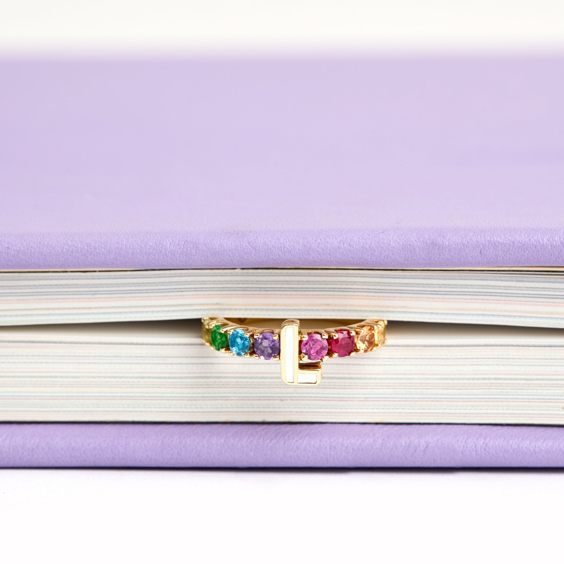 Meia Aliança Poppy Colorida Ouro Amarelo