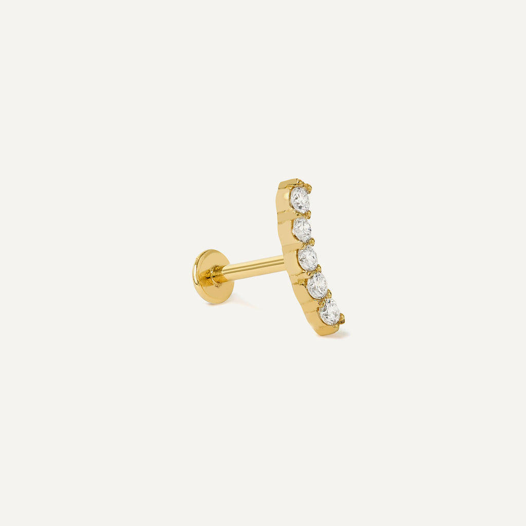 Piercing Bold Cluster Ouro Amarelo