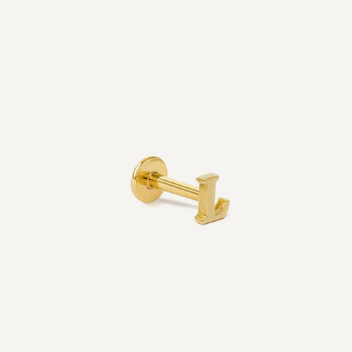 Piercing Inicial Serifa Ouro Amarelo
