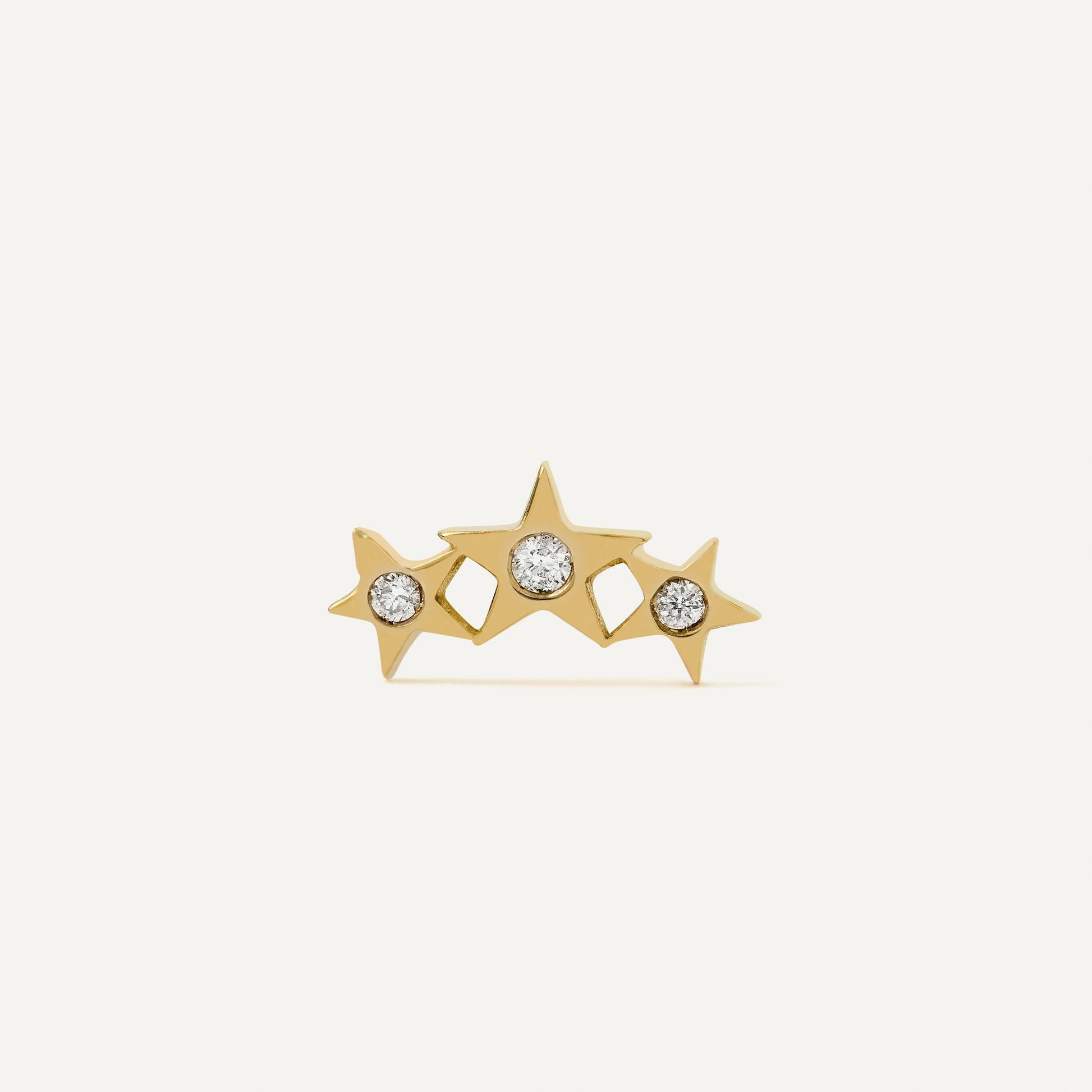 Piercing Trio Stars Dot Ouro Amarelo