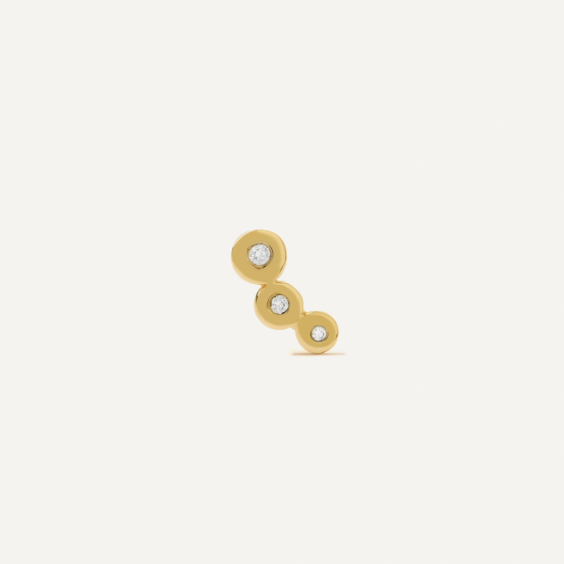 Piercing Trio Circles Dot Ouro Amarelo