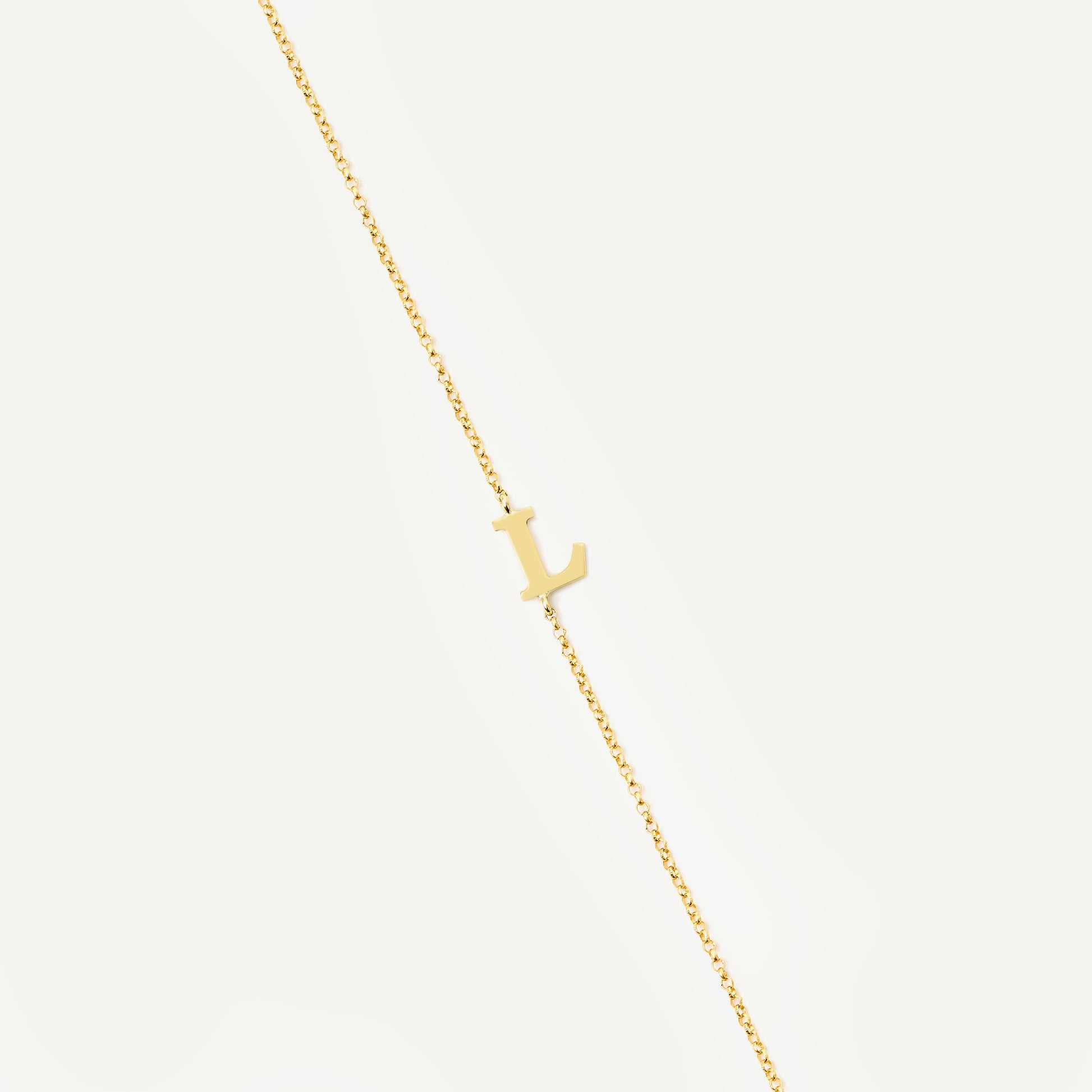 Pulseira Inicial Serifa Ouro Amarelo