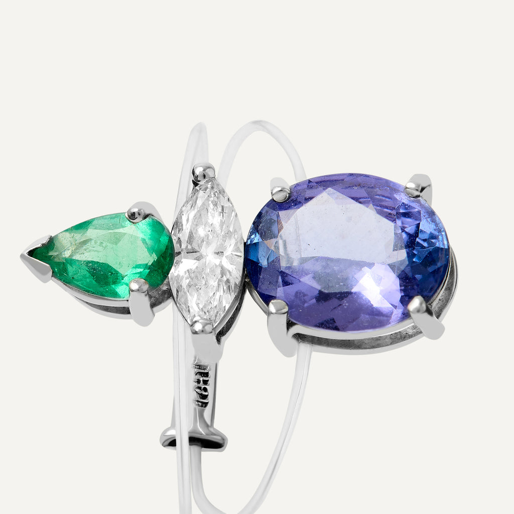 Anel Nylon Purple Green