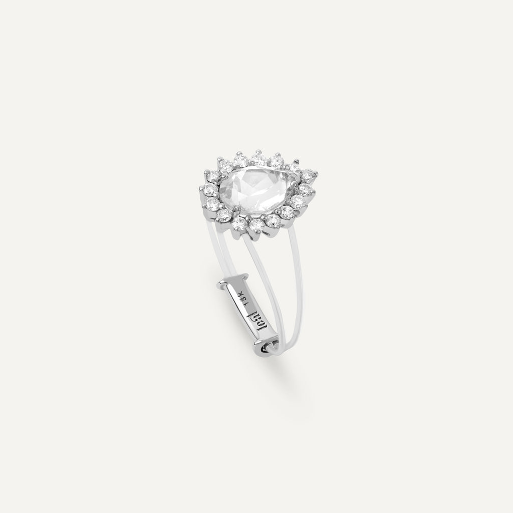 Anel Tita Incolor Ouro Branco