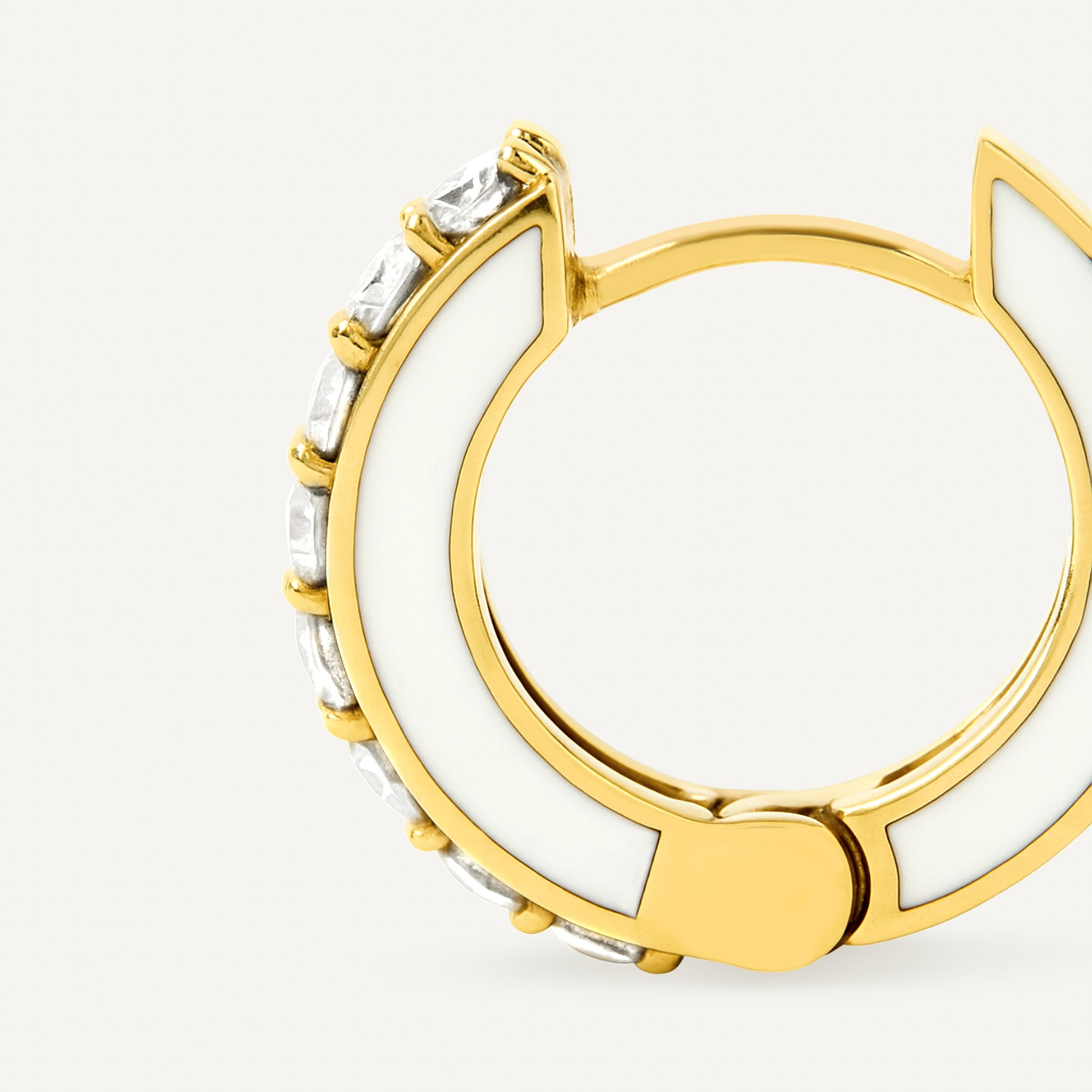 Argola Cesca Pavê P Ouro Amarelo