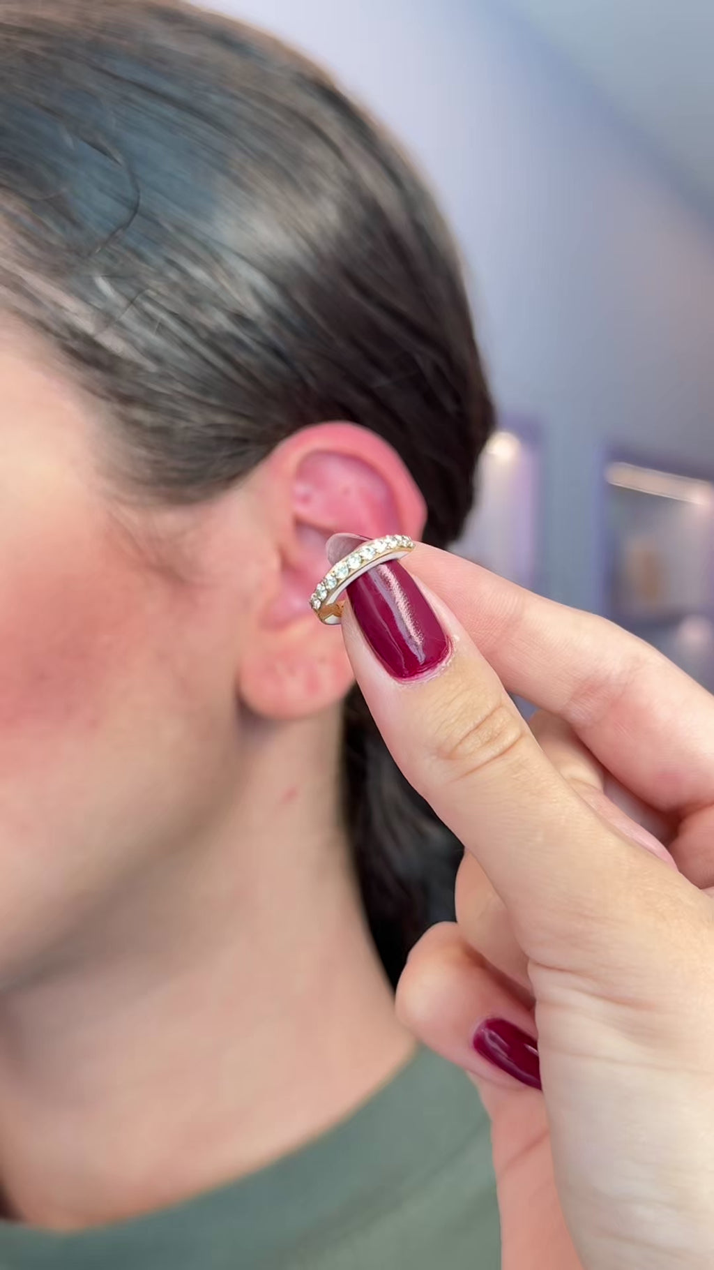 Par De Argola Balonê Pavê Ouro Amarelo