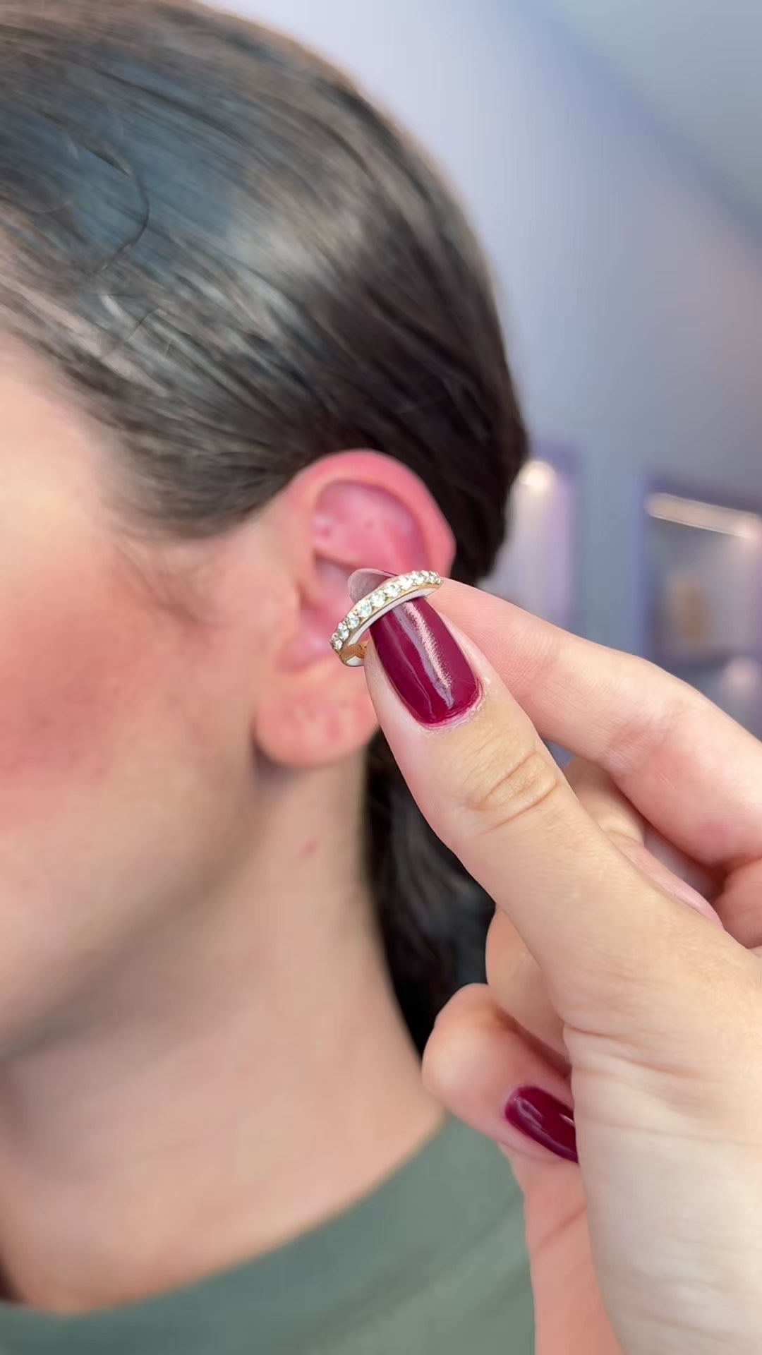 Par De Argola Balonê Pavê Ouro Amarelo