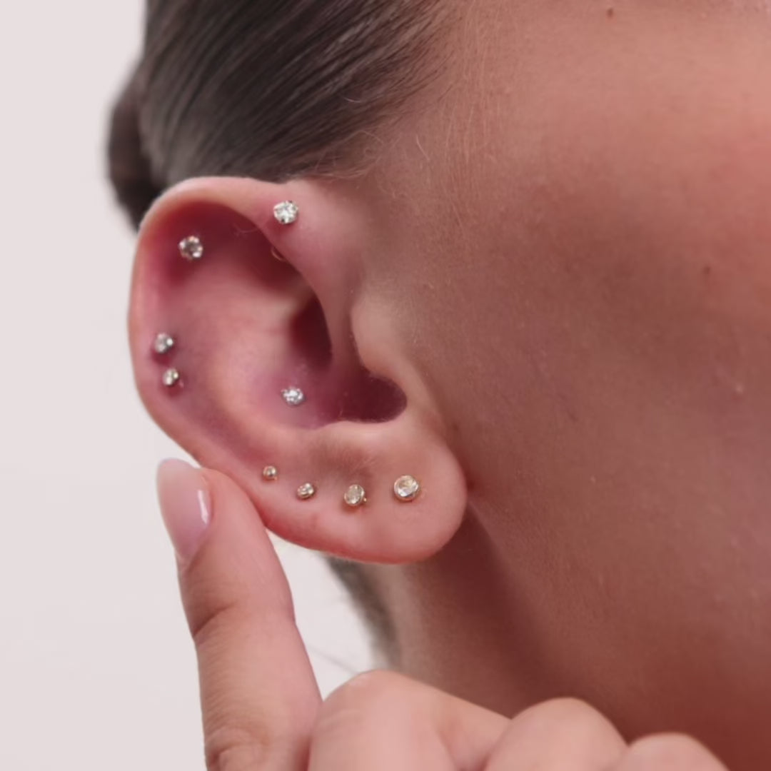 Piercing Ponto de Luz Grifa 3mm Ouro Amarelo