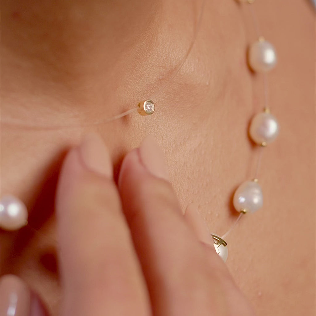 Colar Nylon Solitário Ouro Amarelo